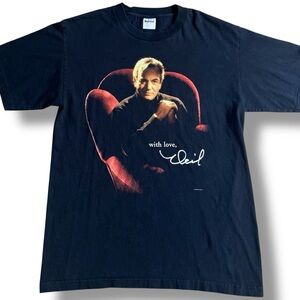 Vintage 90s Neil Diamond‎ 1998-1999 World Tour T-Shirt Black Sz Large Band Tee